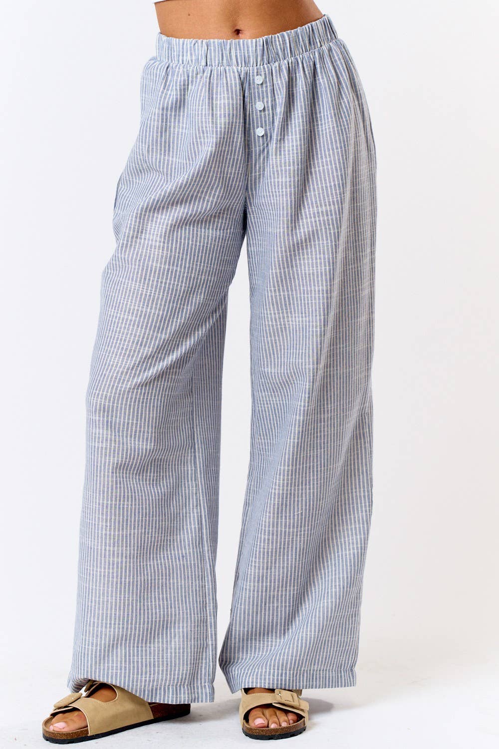 TAUPE  GINGHAM CHECK PAJAMA/ LOUNGE PANT