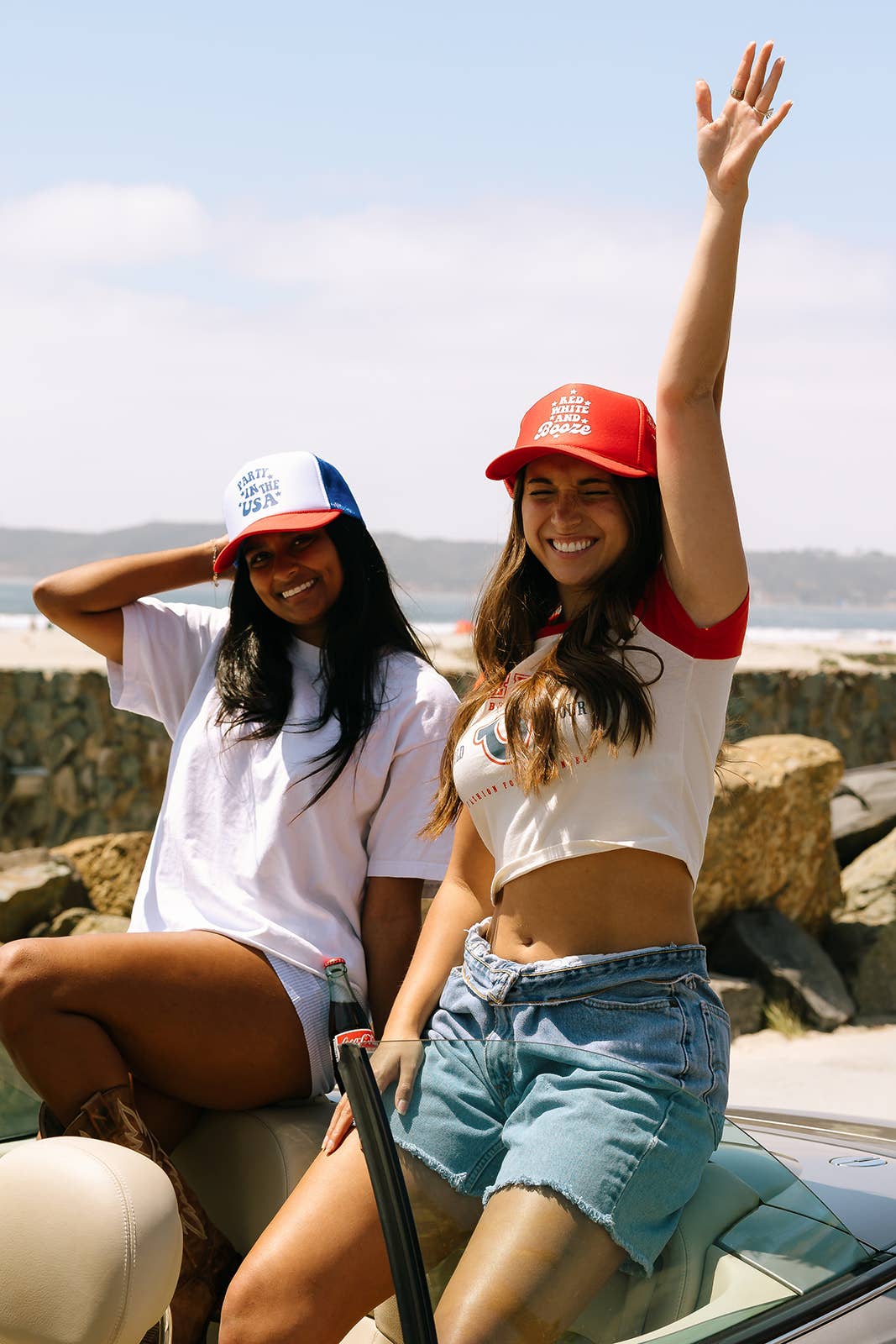 Red White And Booze- 4th Of July Foam Trucker Hat