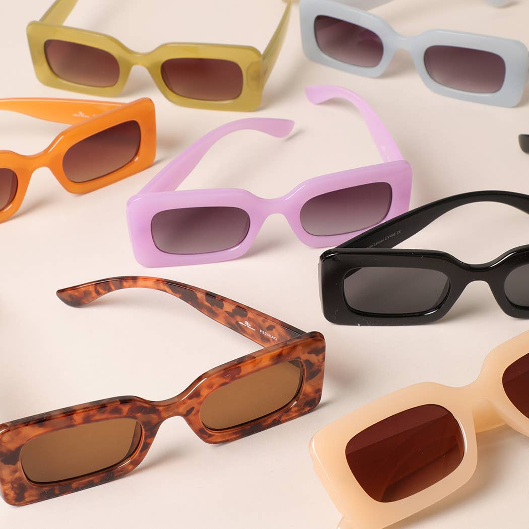 Bold Rectangular Shape Sunglasses