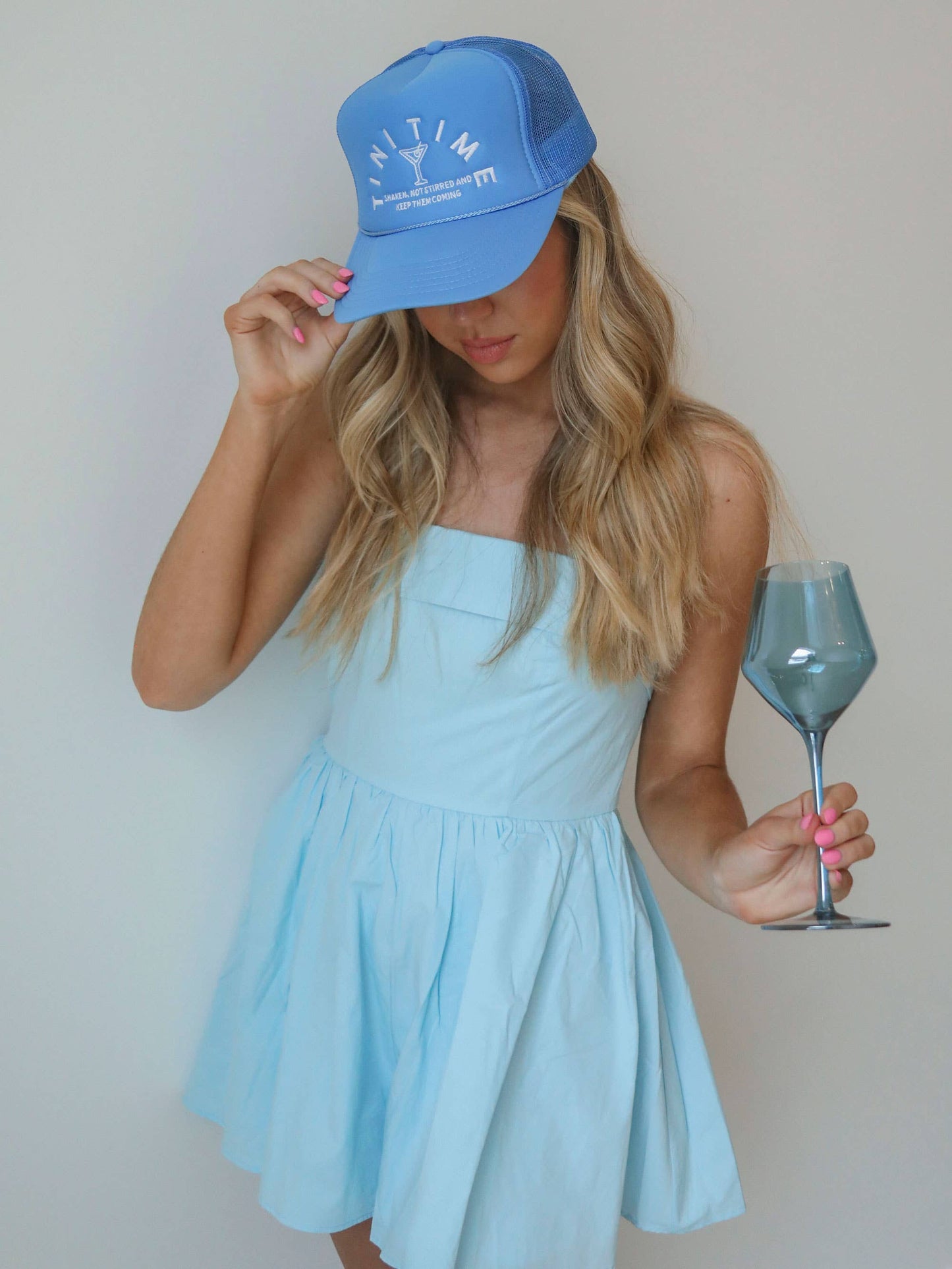 Tini Time BLUE Trucker Hat