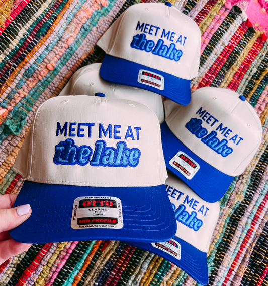 Meet me at the lake trucker hat