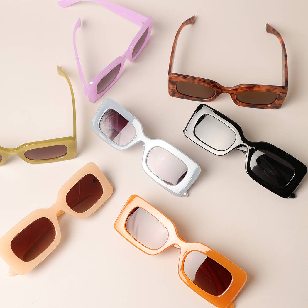 Bold Rectangular Shape Sunglasses