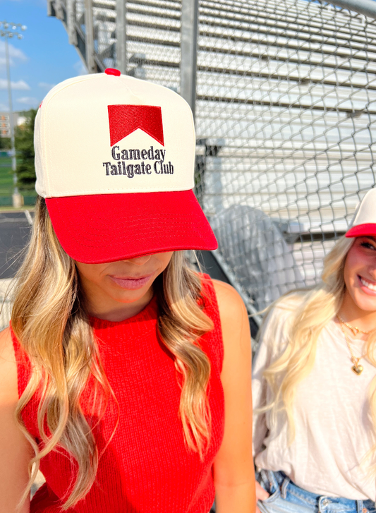 Gameday Tailgate Club - Red Vintage Trucker Hat