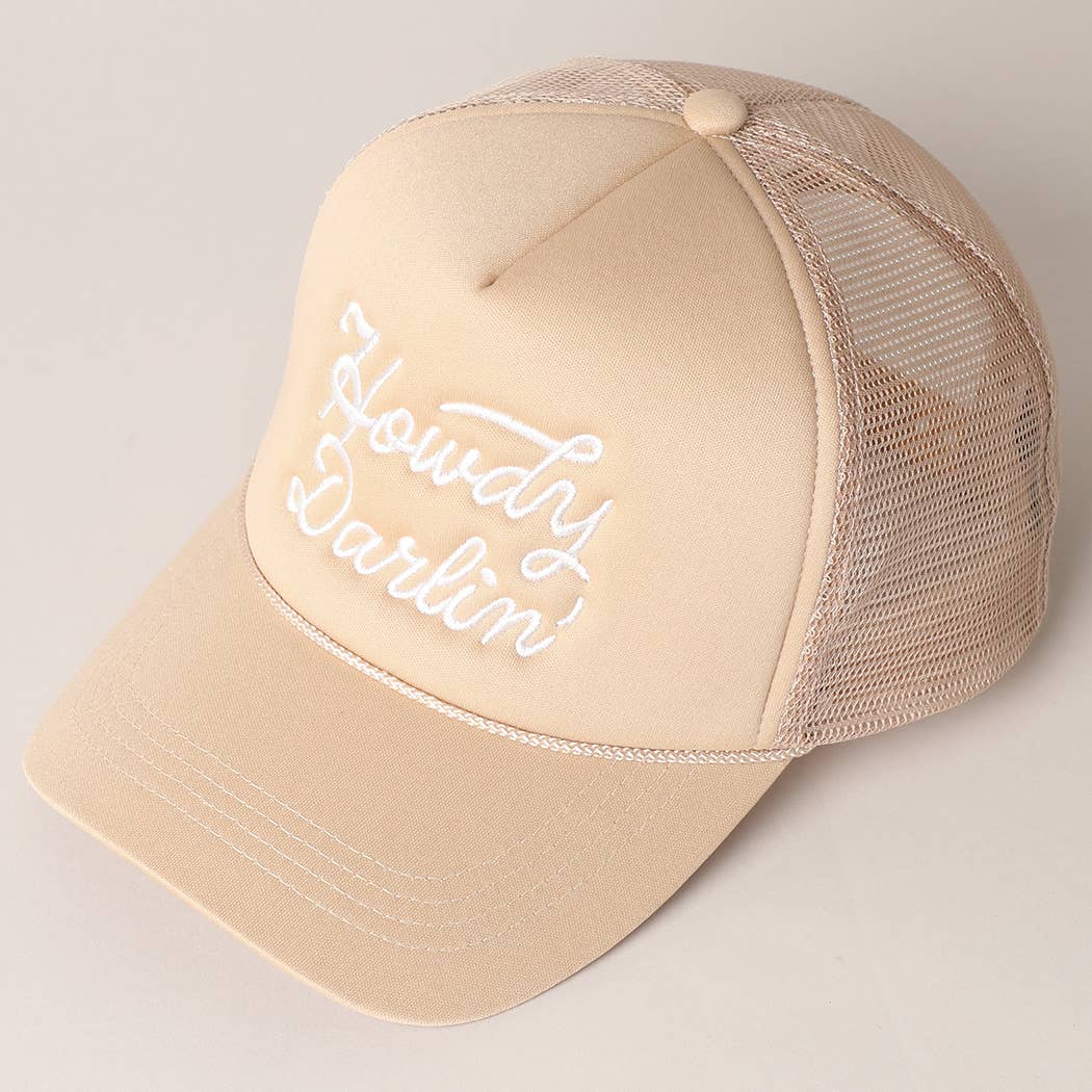 Howdy Darlin' Embroidered Trucker Hat