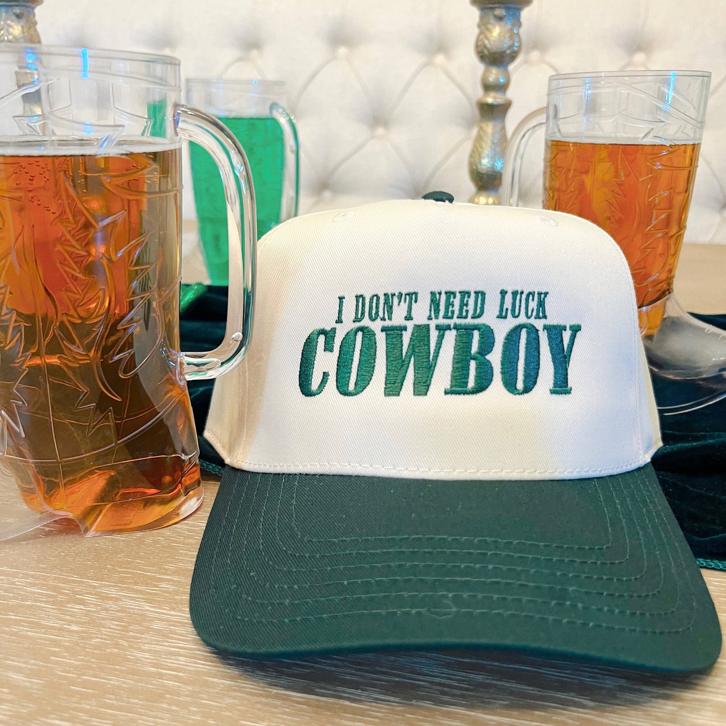 I Don't Need Luck Cowboy Embroidered Hat