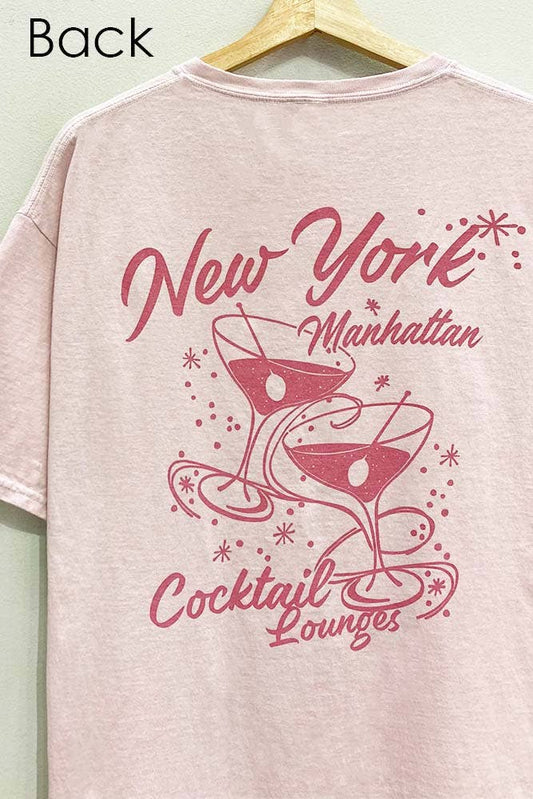 Manhattan Cocktail Oversized Tee