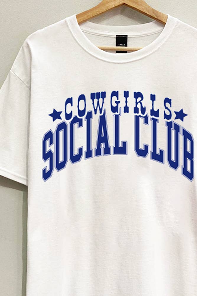 Cowgirls Social Oversized Club Tee