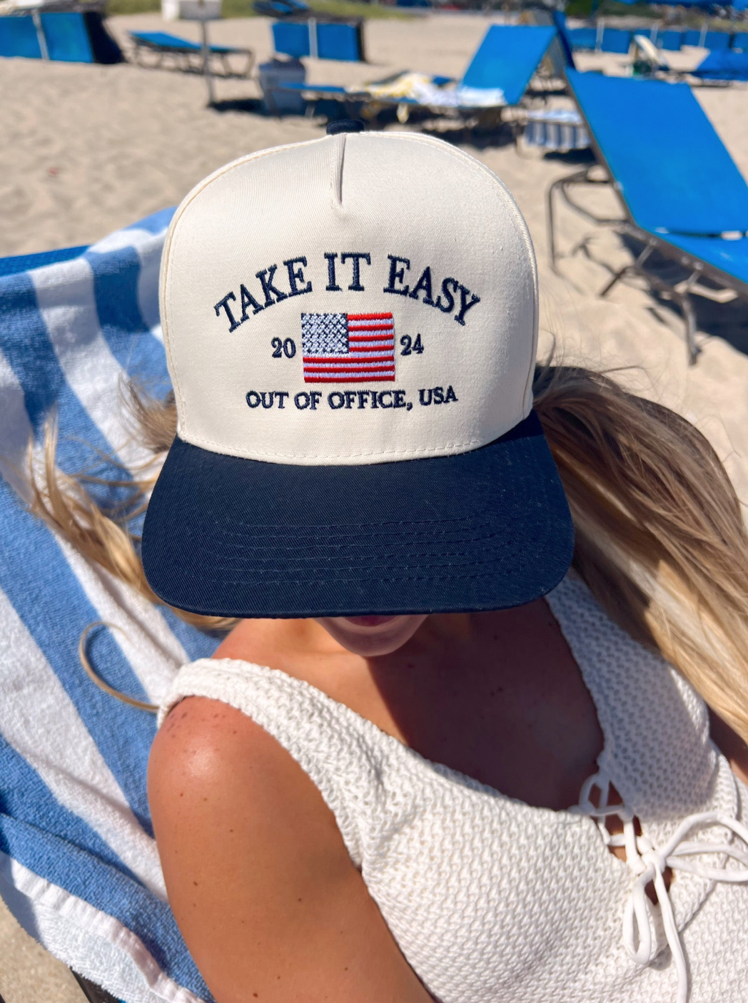 Take It Easy Vintage Trucker Hat