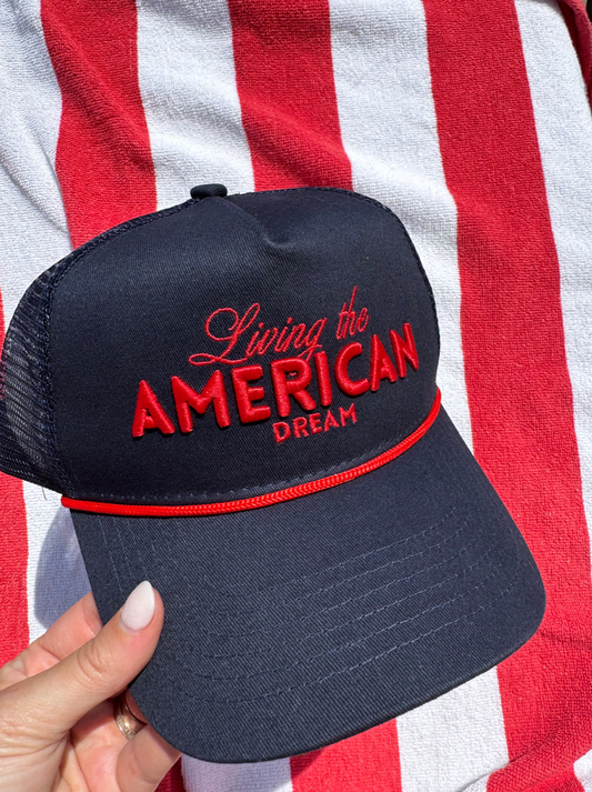 Living The American Dream - Navy Trucker Hat