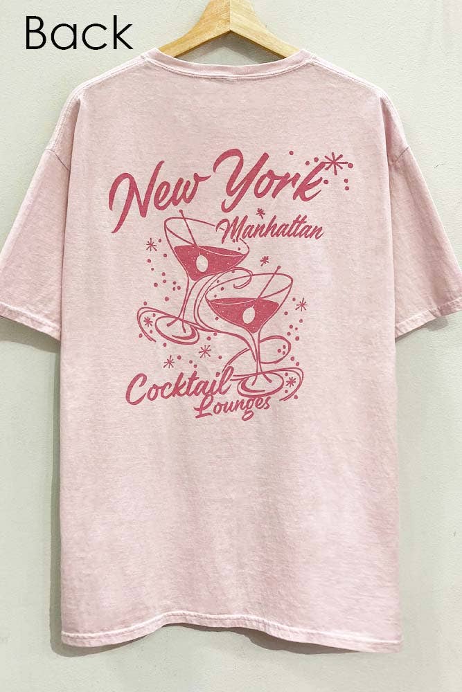 Manhattan Cocktail Oversized Tee