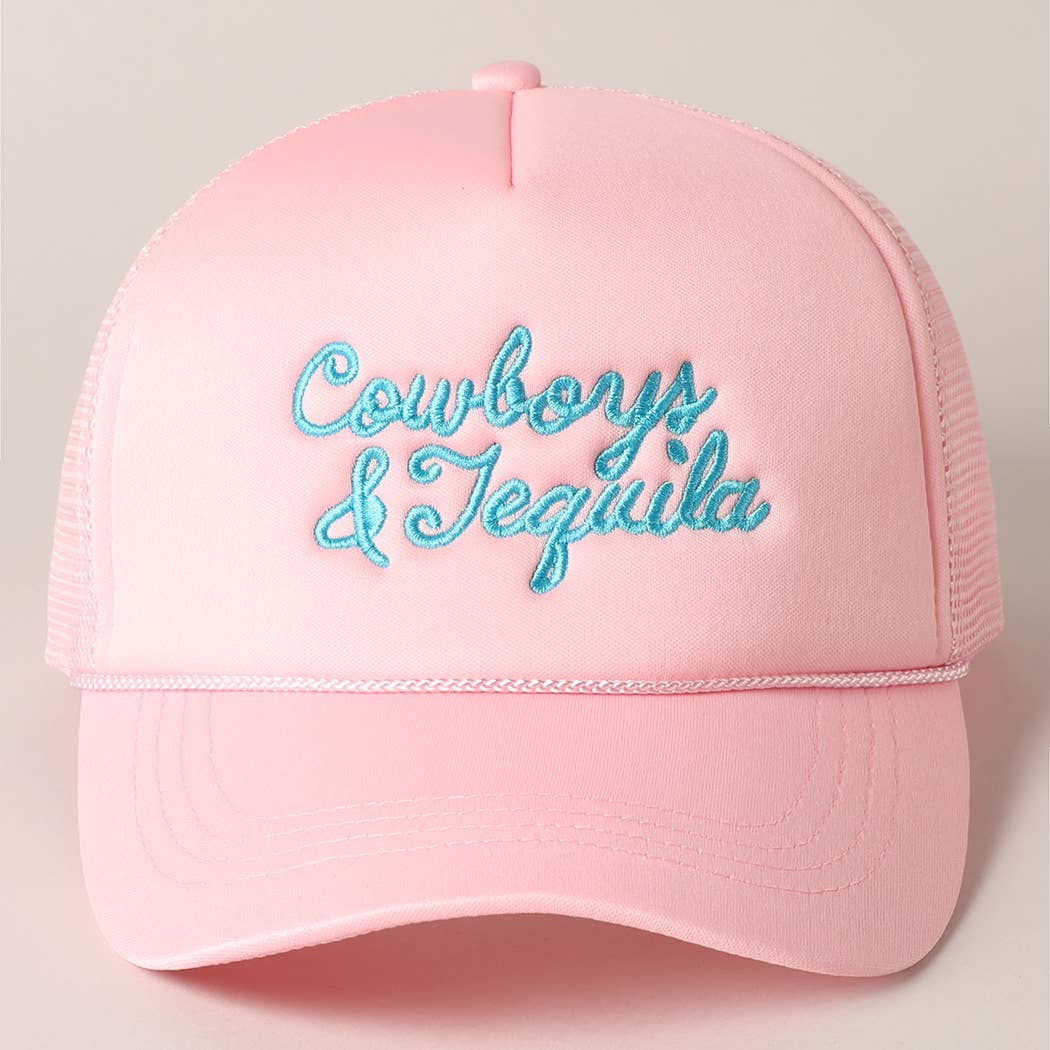 Cowboys & Tequila Embroidered Trucker Hat