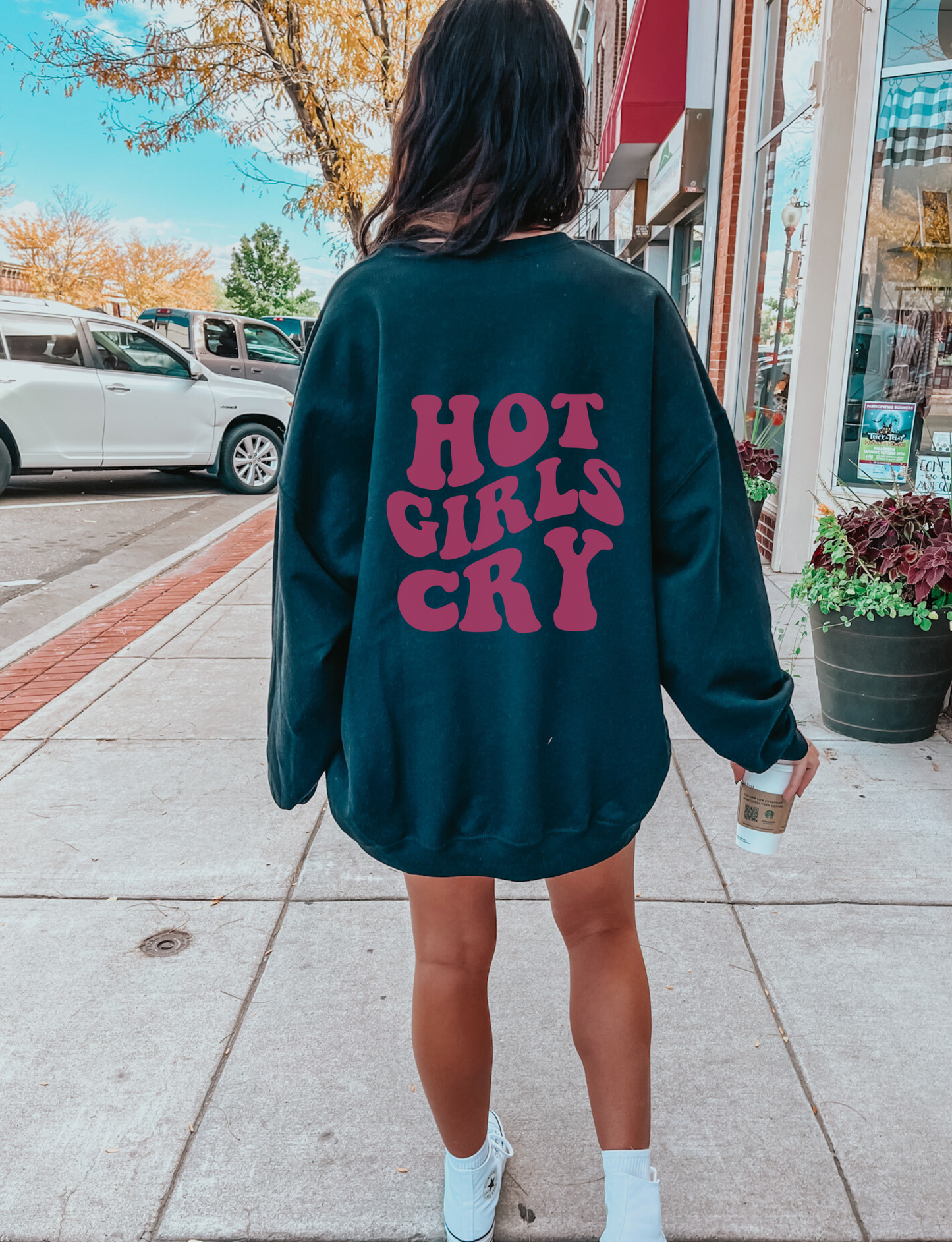 Hot Girls Cry Crewneck Sweatshirt